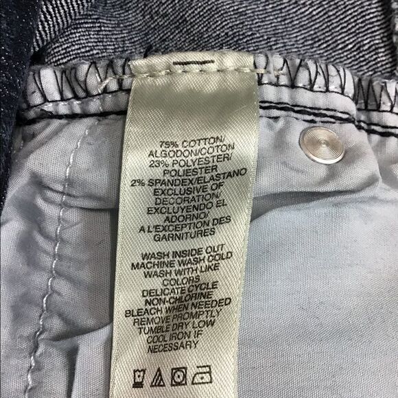 DKNY Denim Jeans High Waist Straight Leg Dark Wash Jeans Size 14 - Picture 12 of 16